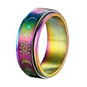 Supcare Men Women Fidget Ring,Nordic/Celtic/Moon Star Spinner Ring Jewelry Custom Name Ring Gifts for Christmas,Size 7-14 (with Jewelry Gift Box)