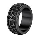 Supcare Men Women Fidget Ring,Nordic/Celtic/Moon Star Spinner Ring Jewelry Custom Name Ring Gifts for Christmas,Size 7-14 (with Jewelry Gift Box)