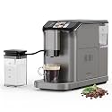 Super Automatic Espresso Machine & Coffee Maker, 20Bar Pressure, Built-in Conical Burr Grinder & Milk Frother, 6 One-Touch Recipes, Auto Clean, 1.5l Water Tank, for Home Office, 120v, Grey
