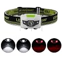 Super Bright LED Headlamp Head Torch Red Flashlight Camping Headlight - Waterproof, Adjustable, 3 Modes