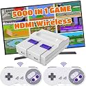 Super Classic Retro Game Console Built-in 5000 Video Games and Dual 2.4G Wireless Controllers,4K HDMI Output Plug & Play TF Expansion. (White)