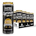 Super Coffee Espresso Triple Shot Black, 0g Sugar Cold Brew, 11oz 12Pk