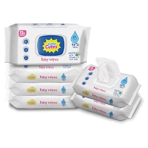 super cute39s 98 water based baby wipes with lid enriched with aloe vera and vitamin e no alcoholparaben free 432 wipes
