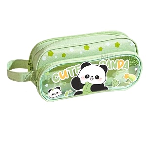 super cute cartoon girl three layers pencil pouch with large capacity cartoon pattern pencil case best kids stationery organizer 3 layers cute panda pouch