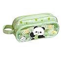Super Cute Cartoon Girl Three Layers Pencil Pouch with Large Capacity Cartoon Pattern Pencil Case, Best Kids Stationery Organizer (3 Layers Cute Panda Pouch)