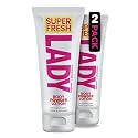Super Fresh Lady Whole Body Deodorant, Coco-Vanilla Powder Lotion, 2 Pack