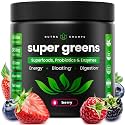 Super Greens Powder, 40+ Organic Superfoods, Probiotics & Enzymes for Energy, Digestion, Gut Health & Bloating | Organic Fruit & Veggie Drink Mix with Prebiotic Fiber, Daily Green Juice Smoothie Blend