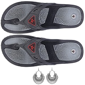 acupressure slippers sandals unisex for pain relief amp total health caregh-01- grey -size-05