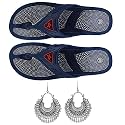Unisex Acupressure Slippers Sandals For Pain Relief &amp; Total Health Care (Blue-05)