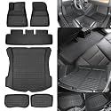 SUPER LINER Tesla Model 3 Floor Mats 2021 2022 2023 All-Weather TPE 6Pcs