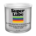 Super Lube Silicone Dielectric &amp; Vacuum Grease Non-Curing Compound (Translucent White, 14.1oz/400g Canister) | NSF Certified Food Grade &amp; Clean | Resistant to Thermal Degredation
