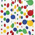 Mario Party Decorations Circle Dot Garland Red Blue Yellow Green Hanging Paper Polka Dot Streamer for Birthday Wedding Bridal Shower Carnival Circus Clown Fiesta Party Supplies