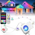 Super RGB Smart Permanent Outdoor Lights, 200FT 120LEDs Color Changing RGB IC Wall Lights, APP &amp; Remote Control, Music Sync, Dynamic Lighting for House, Living Room, Ceiling, Eave Party Xmas Decor