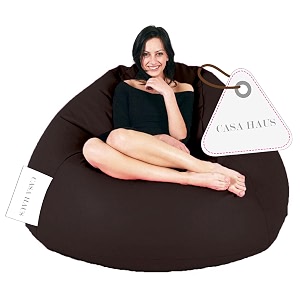 super soft leather fabric bean bag prefilled 5 xl -brown bear
