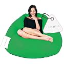 Super Soft Leather Fabric Bean Bag Prefilled 5 XL - Robotic Green