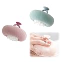 Super Soft Sunflower Suction Cup Bath Ball, 2026 New 2-in-1 Sunflower Bath Ball Exfoliating Bath Sponge Cleaning Brush, Mesh Sponge Pouf Loofah for Women Men Shower (Purple+Green)