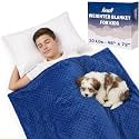 Super Soft Weighted Blanket for Kids with Removable Cover - 10 Lbs 48'' x 72'' Comfortable Children Heavy Blanket for Boys and Girls - Comforting Kids Weighted Blanket