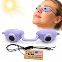 Super Sunnies Flexible UV Eye Tanning Bed Goggles w/Strap - Lavender
