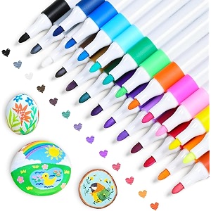 super toy 24 shades acrylic marker paint pens colors acrylic markers for wood canvas stone rock painting glass ceramic surfaces scrapbooking fabric plastic card making diy craft