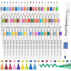 super toy 12 colors acrylic paint art marker pen set premium acrylic paint pens for wood canvas stone rock painting glass ceramic surfaces diy crafts making art supplies