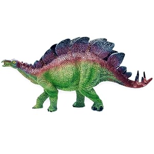 super toy action figure stegosaurus dinosaur toy for kids 3-12 years 10 inch jumbo dino world wildlife animal figurine educational birthday gift for boys girls