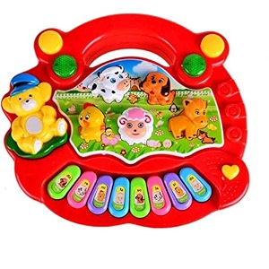 super toy farm animal sound piano musical toy for kids age 2-10 years with colorful flash light multi-color with battery
