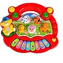 SUPER TOY Farm Animal Sound Piano Musical Toy for Kids Age 2-10 Years with Colorful Flash Light (Multi-Color) (with Battery)