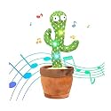 SUPER TOY Dancing Talking Cactus Toys for Baby Boys and Girls, Singing Mimicking Recording Repeating What You Say Cactus Electronic Light Up Plush Toy
