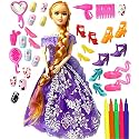 SUPER TOY Beautiful Doll for Girls with Artificial Press Nails Accessories