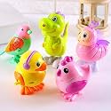 SUPER TOY 3 PEC Jumping Bird Animals Key Operated Wind Up Toys for Toddler Kids Colorful Funny Moving Toys for Babies 6-12 Months (Assorted)