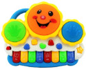 Super Toys Drum Keyboard Musical Toys with Flashing Lights-Animal Sounds and Songs, Multi Color. 