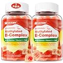 Super Vitamin B Complex Filled Gummies for Women Men, Methylated w/Omega 3