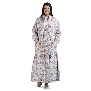 super women39s reversible waterproof raincoat skirt and top with hood and carrying pouch for ladies pst 334