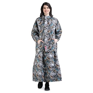 super women39s reversible waterproof raincoat skirt and top with hood and carrying pouch for ladies pst 334