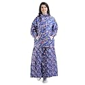 Super Women's Reversible Waterproof Raincoat Skirt and Top With Hood and Carrying Pouch for Ladies (PST 334)