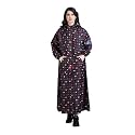Super Women's Reversible Waterproof Raincoat Skirt and Top With Hood and Carrying Pouch for Ladies (PST 334)