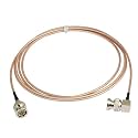 Superbat 3G/HD SDI Cable 6ft BNC Male to Male Jumper Cable 75 Ohm for Cameras and SDI Video，Supports HD-SDI/3G-SDI/4K DVR Recorder Monitor Converter etc.(Straight to Right Angle,1Pcs)