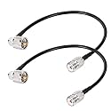 Superbat CB Coax Cable 12inch RG58 PL259 to SO239 Jumper for Analyzer 2pack