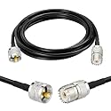 Superbat PL-259 UHF CB Coax Cable 6FT RG58 PL-259 UHF Male to Female Jumper