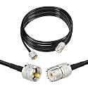 Superbat PL-259 UHF CB Coax Cable 10ft RG58 PL259 to SO239 SWR Meter Cable