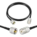 Superbat PL259 to SO239 Cable CB Coax Cable 3ft RG58 PL-259 Male to Female