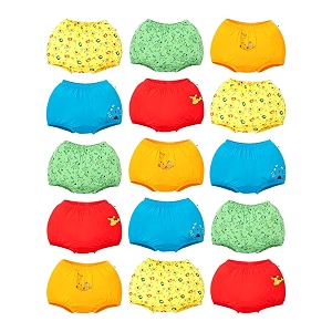 superbottoms basic bloomer for kids unisex 100 pure cotton innerwear  breathable amp soft kids underwear  baby bloomers i pack of 15