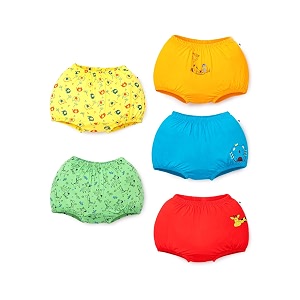 superbottoms basic bloomer for kids  unisex 100 pure cotton  soft amp breathable underwear  baby bloomers  comfortable amp durable  pack of 5