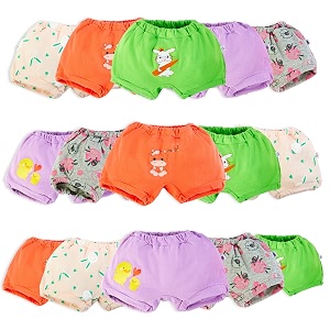 superbottoms basic bloomer for kids unisex 100 pure cotton innerwear  breathable amp soft kids underwear  baby bloomers i pack of 15