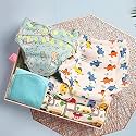 SuperBottoms Gift Combo Pack: 1 Freesize UNO, Booster Pad, 3 Easy Clean Top Sheets - Birthday Gift for 1-Year-Old Baby Girl &amp; Boy (6 Items)