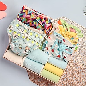 superbottoms gift combo pack 1 freesize uno 3 dry feel langot 1 booster pad 3 easy clean top sheets  birthday gift for 1-year-old baby girl amp boy  pack of 9 items