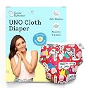 SuperBottoms NEW UNO Freesize Cloth Diaper | Cloth diaper for babies 3M to 3Y | Washable &amp; Reusable cloth diaper | Comes with cloth diaper insert | 1 Diaper and 1 Organic cotton Soaker | Baby Talk