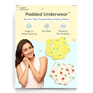 superbottoms padded underwear for babies amp toddlers 3 layers of premium cotton amp dryfeel layer ideal for diaper-free time amp mess-free potty training pants pack of 2