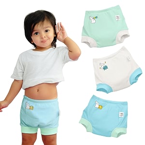 superbottoms padded underwear  for potty training amp mess-free diaper-free time  prevents pee puddles  3 layers of premium cotton padding no sponge  pull-up style potty trainers pack of 3