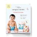 SuperBottoms DryFeel Langot Trial Kit for Newborn Babies, 5 Assorted Langots with 2 Printed, 2 Premium Muslin & 1 White, Soft Cotton Langot for Diaper-Free Time, 0-9 Months